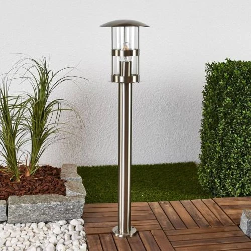 Zoom sur Lindby Luminaire Extérieur Noemi Moderne Gris Inox E27