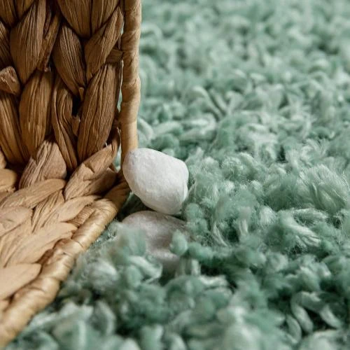 Zoom sur Tapis Poils Longs Shaggy Robuste pour Salon - Confort Luxueux
