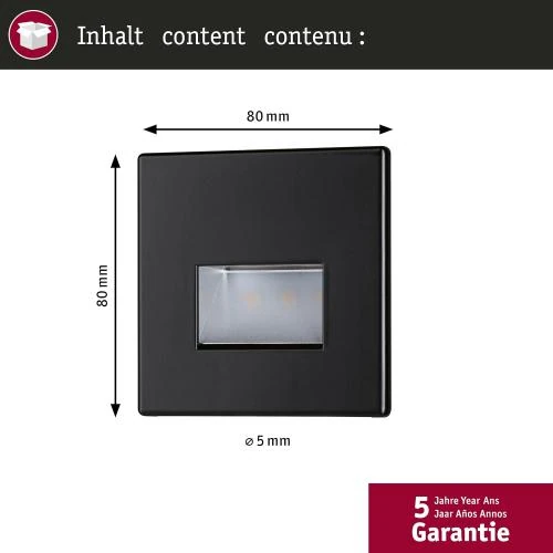 Détail de Applique LED encastrable Paulmann Wand EBL Edge 93094 blanc chaud