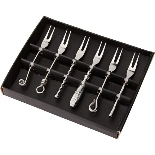 Détail de Coffret 6 Fourchettes Cocktail Jean Dubost Creations, Noir