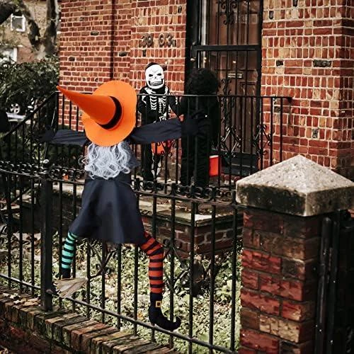 Détail de Décorations Extérieures Halloween, Sorcière Accrochée Arbre, Jardin
