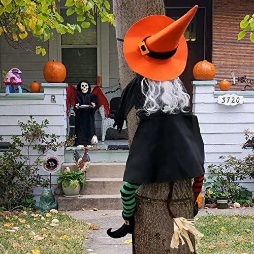 Décorations Extérieures Halloween, Sorcière Accrochée Arbre, Jardin - Vue principale
