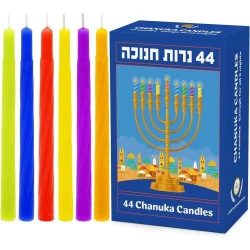 Bougies multicolores Chanouka, The Dreidel Company