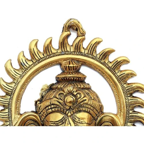 Détail de Ganesha Murti, Métal, Décor Mur, Antique, Idol Indien