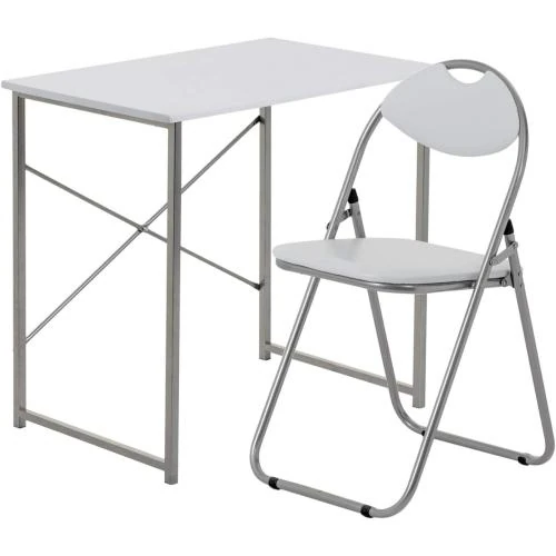 Bureau, Chaise, Set 2 pièces, Harbour Housewares, Blanc - Vue principale