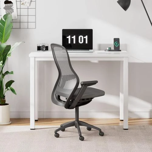 Détail de Bureau Ordinateur Blanc, Table Etude Informatique Moderne