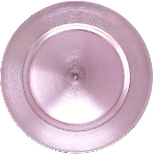 Assiettes de présentation aluminium, plastique épais, rose pale - Vue principale