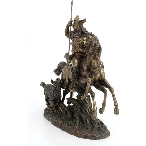Zoom sur Us, Sculpture Odin Riding Sleipnir, Wolf, Décoration Art