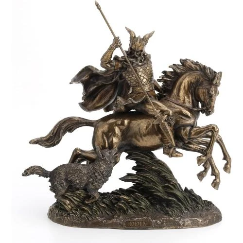 Us, Sculpture Odin Riding Sleipnir, Wolf, Décoration Art - Vue principale