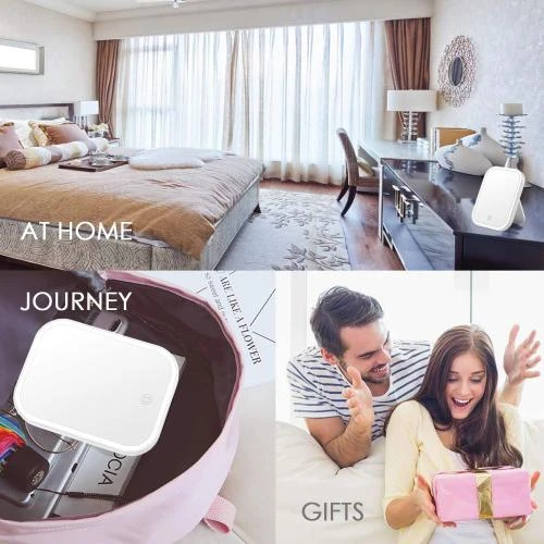 Zoom sur Miroir Grossissant LED Kasimir, Portable, Tactile, Pliant