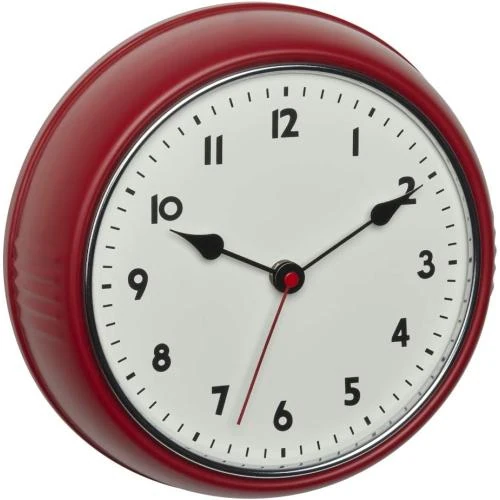 Horloge Murale TFA Dostmann, Analogique, Radio Pilotée, Rouge - Vue principale