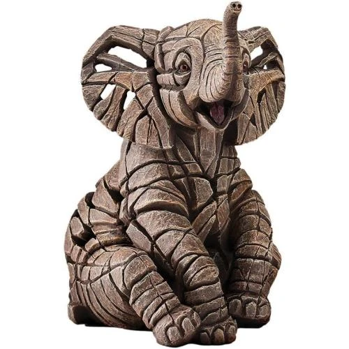 Sculpture Veau Éléphant Enesco, Résine Pierre, Matt Buckley - Vue principale