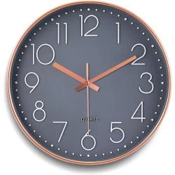 Horloge Murale Moderne Ronde, Quartz, Silencieuse, Pile