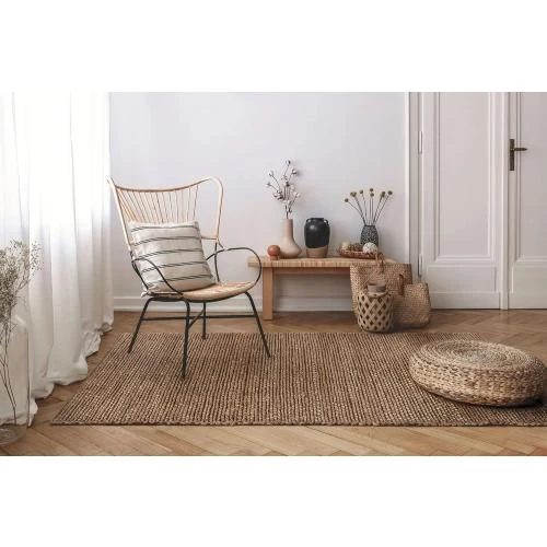 Détail de Tapis de Jute Giralda, Fibre Naturelle, Doux, Résistant