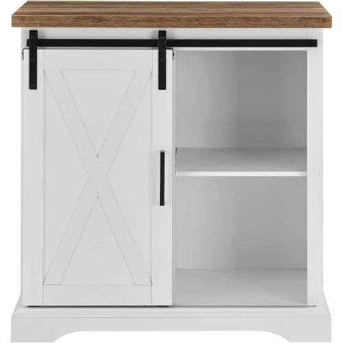 Zoom sur Armoire Rangement Salle à Manger Acier Blanc Massif