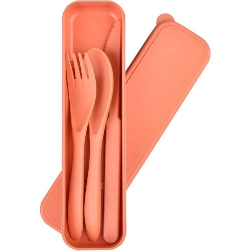 Couverts réutilisables, étui, 39 ustensiles portables orange - Vue principale