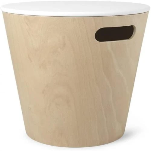 Tabouret de Rangement Woodrow en Bois avec Couvercle Laqué - Vue principale