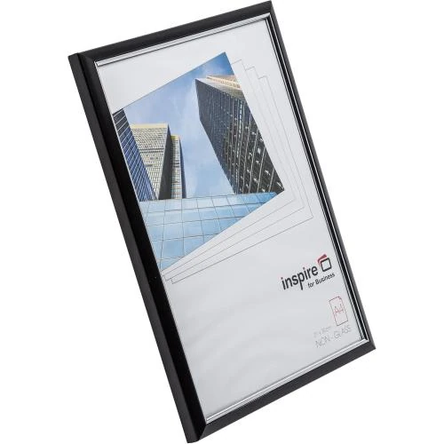 Détail de Cadre Photo Noir A3, Sécurité Plexi, Ouverture Facile
