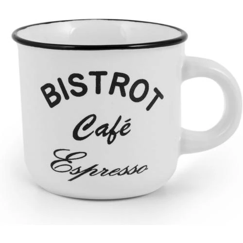 Zoom sur Home Gres, 6 tasses café stoneware bistrot