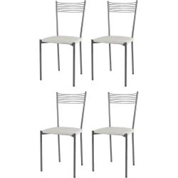 Chaises Élégance Tommychairs, Set 4, Cuisine, Bar, Blanc