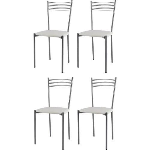 Chaises Élégance Tommychairs, Set 4, Cuisine, Bar, Blanc - Vue principale