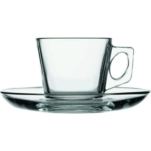Pasabahce Vela, 12 tasses expresso, soucoupes incluses - Vue principale