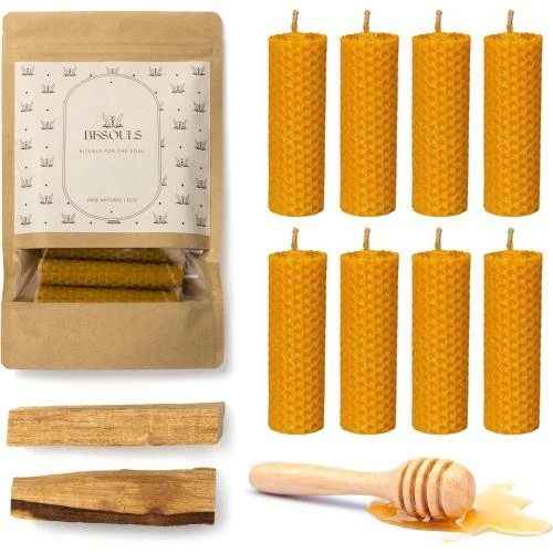Coffret Bougie Naturelle BESOULS, Cire d'Abeille, Palo Santo - Vue principale