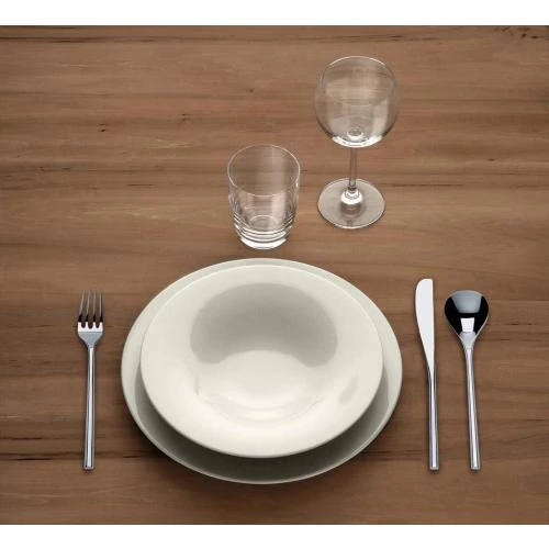 Zoom sur Assiette Dessert Porcelaine Blanc, Set 4 Pièces Alessi