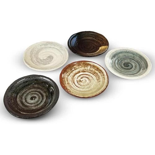 Assiettes de service traditionnelles japonaises, lot de 5 - Vue principale