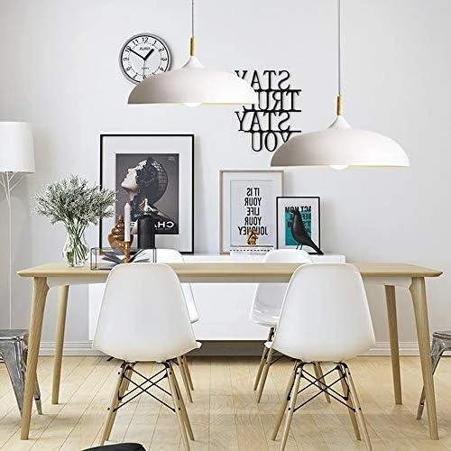 Zoom sur Plafonnier E27 Blanc Vernis, Luminaire Contemporain, Suspension Lampe Moderne