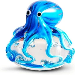 Figurine Pieuvre en Verre Soufflé pour Aquarium et Bureau