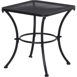 Table Basse Carrée Bistro Jardin Noir, Outsunny