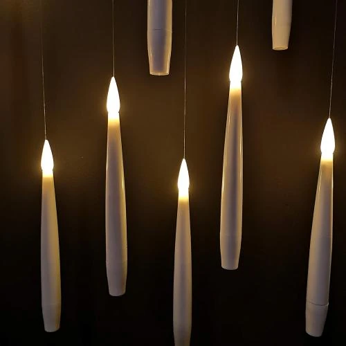 Zoom sur Bougies flottantes, télécommande ON OFF, lot de 10
