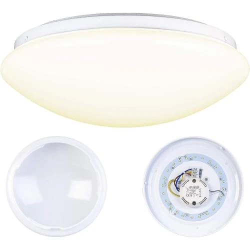 Plafonnier LED Luminea, Applique Murale, Blanc Chaud - Vue principale