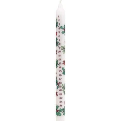 Bougie Avent Houx Lierre Blanc Alison Gardiner