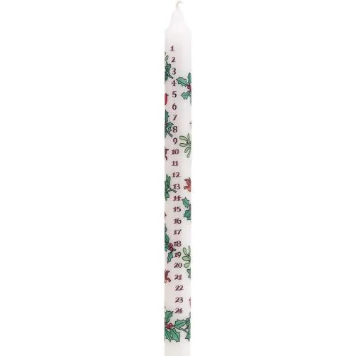 Bougie Avent Houx Lierre Blanc Alison Gardiner - Vue principale