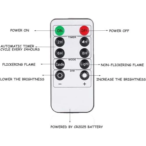 Zoom sur Bougies chauffe-plat LED, télécommande, décoration festive