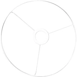 Anneau abat-jour Rayher, blanc, métal, douille E27