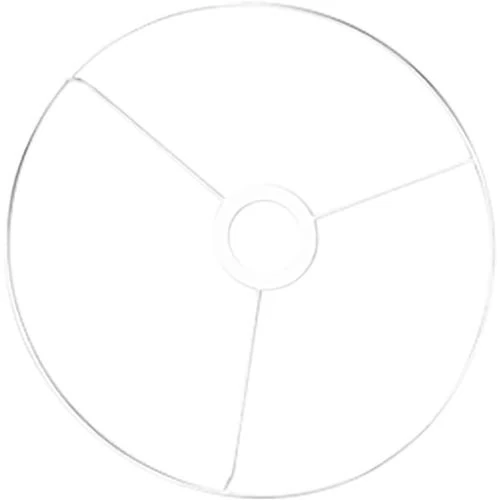 Anneau abat-jour Rayher, blanc, métal, douille E27 - Vue principale