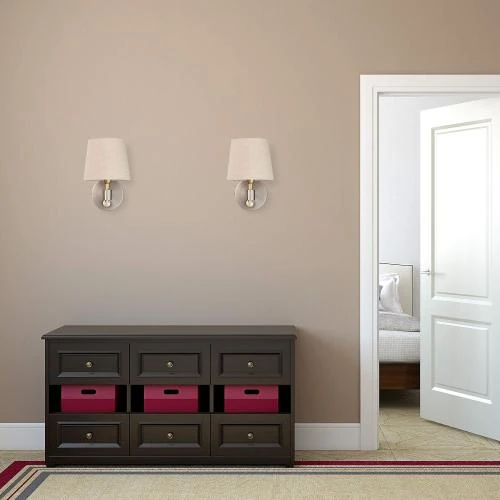 Détail de Lampe murale vintage Relaxdays, réglable, beige, E14