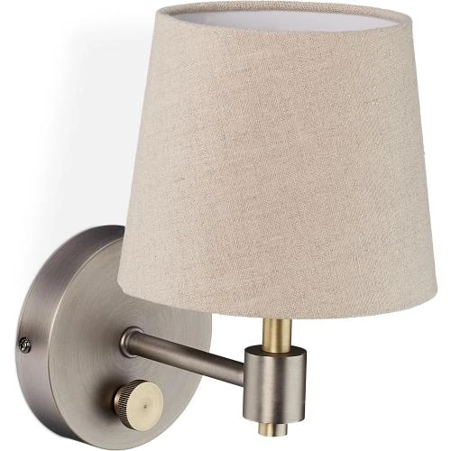 Lampe murale vintage Relaxdays, réglable, beige, E14 - Vue principale