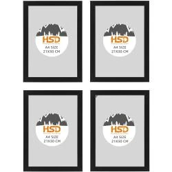 Cadres Photo Noir A4, Lot de 4 IKEA FISKBO