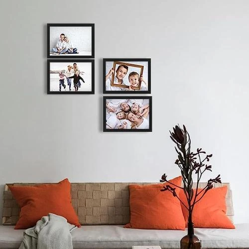 Zoom sur Cadres Photo Noir A4, Lot de 4 IKEA FISKBO