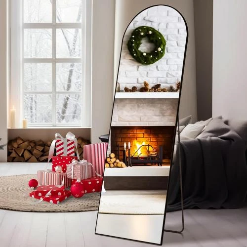 Miroir Arqué Pleine Longueur, Cadre Mince Aluminium - Vue principale