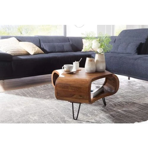 Détail de Table basse KADIMA DESIGN bois Sheesham, salon moderne