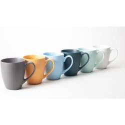 Hansekuche, Lot 6 Tasses Café Céramique Multicolores