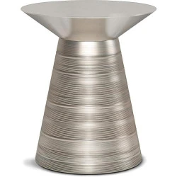 Table métal Argent Vieilli Simpli Home, Petit Colis