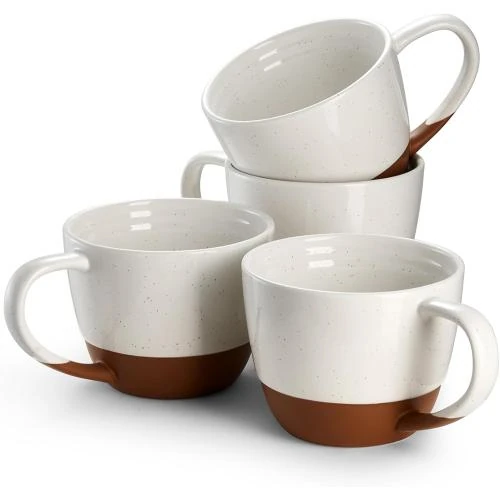 DOWAN Ensemble Tasses Café, Porcelaine Blanc Albâtre - Vue principale