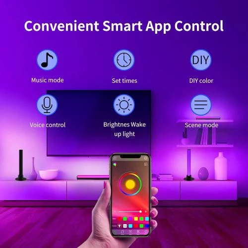 Zoom sur Lampe LED Gaming RGB, 10 Modes Scène, Ambiance TV