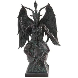 Statue Baphomet Pédestal Fini Pierre, Pacific Giftware